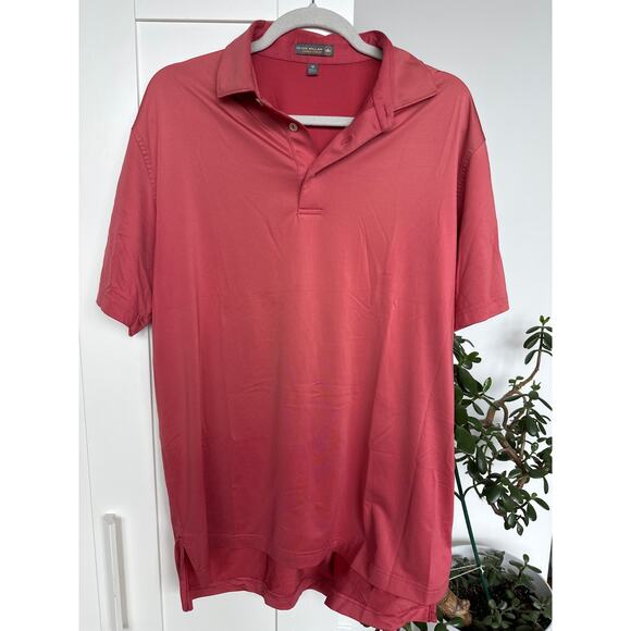 Peter Millar Men's Summer Comfort Solid Performance Polo Pink, Size M, EUC - Picture 1 of 5